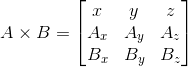 Wzór na obliczenie wektora normalnego płaszczyzny reprezentowanej przez dwa wektory.